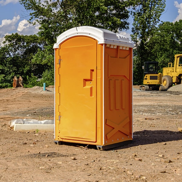 how often are the porta potties cleaned and serviced during a rental period in Harold FL